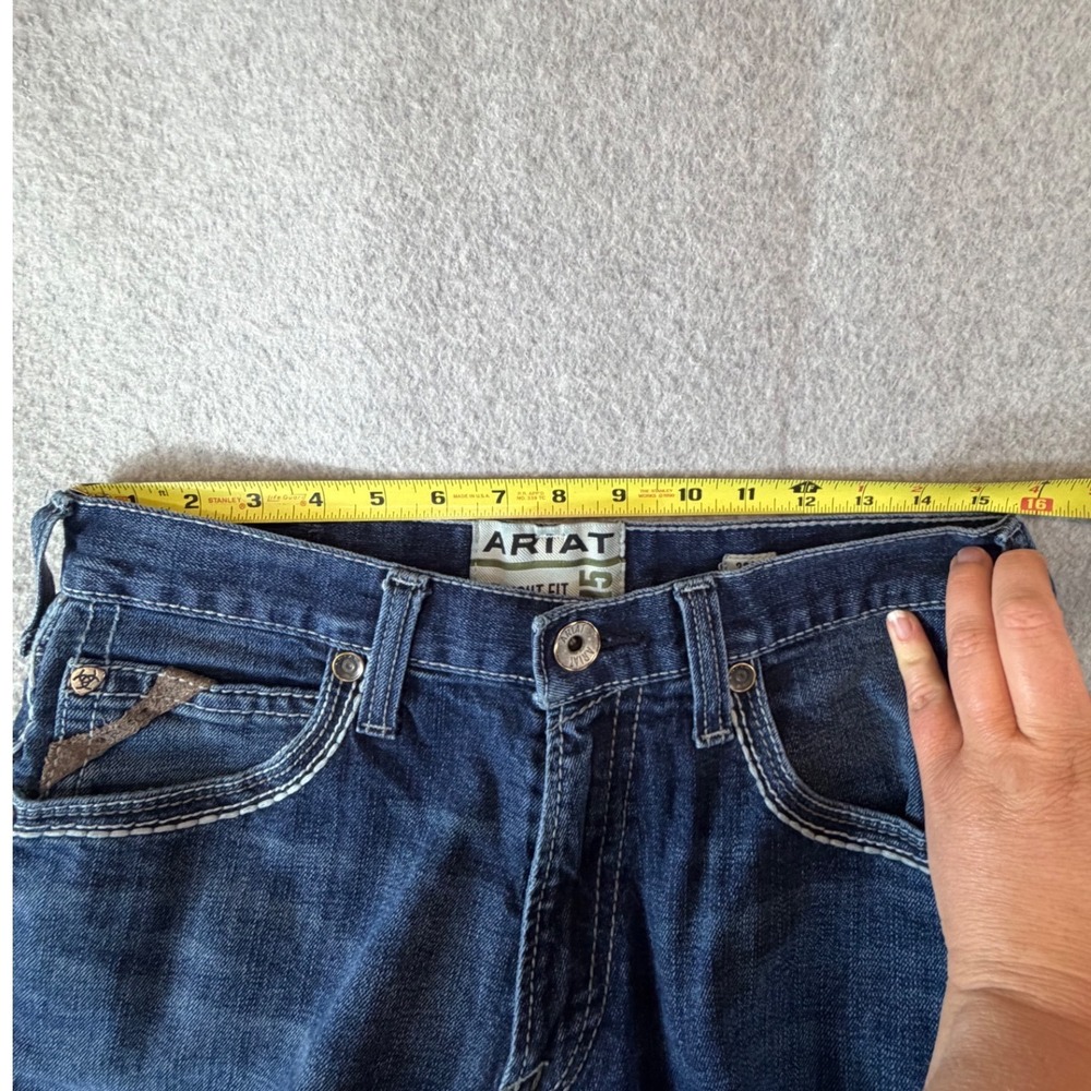 Ariat M5 Straight Leg Jeans Mens 32x36 Blue Denim Pants Workwear Western Ranch - Picture 7 of 7